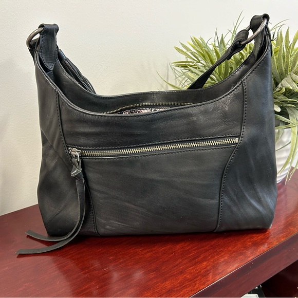 Harley Davidson black leather shoulder bag - Picture 3 of 11